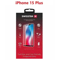 Swissten Full Face Tempered Glass Aizsargstikls Pilnam Ekrānam Apple iPhone 15 Plus  54501843 8595217483453
