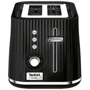 Grauzdētājs Tefal Loft 2S Tt761838  2 šķēles, 7 apgrauzdēšanas līmeņi, atkausēšana/uzsildīšana, noņemams drupaču trauks, melns Tt7618 3045386382361
