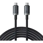 Usb-C  kabelis Baseus Crystal Shine 100W Pd, Usb3.2 20Gbps, 4K60Hz, melns P10318204111-00 6932172657994