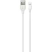 Xo Nb103 Izturīgs Tpe Universāls Usb uz Usb-C Type-C Datu Amp Ātrās 2.4A Uzlādes kabelis 2M Balts  6920680870189
