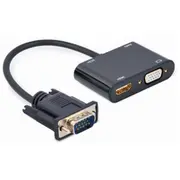 Adapteris Gembird Vga Male - Hdmi Female 0.15M Black  A-Vga-Hdmi-02 8716309124423