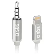 Adapteris Sbs 3.5Mm jack Male - Lightning 1M White  Teadaptipjack35W 8018417226038