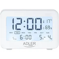 Adler Ad 1196W Pulkstenis ar modinātāju un termometru  5903887809436