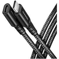 Axagon Extension Usb 20Gbps cable length 1 m. Pd 240W, 5A, 8K Hd video. Black braided.  Bucm32-Cf10Ab