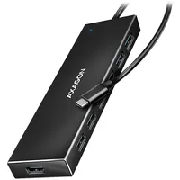 Axagon Seven-Port Usb 3.2 Gen 1 hub with charging support. Connector for external power supply. Usb-C cable 30 cm.  Hue-F7C 8595247907042