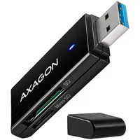 Axagon Slim super-speed Usb 3.2 Gen 1 card reader with a direct Usb-A connector.  Cre-S2N 8595247906137