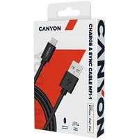 Canyon cable Mfi-1 Lightning 12W 1M Black  Cns-Mficab01B 8717371861605