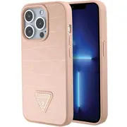 Guess Croco Triangle Logo Aizsargapvalks Priekš Apple iPhone 15 Pro  Guhcp15Lpcrthcp 3666339152284