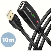 Active extension Usb 2.0 A-M A-F cable, 10 m long. Power supply option.  Adr-210