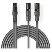 Kabelis Nedis 2X Xlr M - F 1.5M  Coth15020Gy15 5412810295609