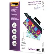 Laminēšanas plēves Fellowes Imagelast A3 80 Micron Laminating Pouch - 100 pack  5306207 077511530623