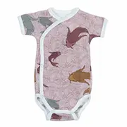 Lodger Romper Empire Fish kokvilnas bodijs ar īsām piedurknēm, Nocture, 68 cm  Rf 07768 8719033396333