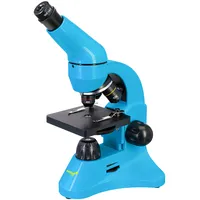 Mikroskops ar Eksperimentālo Komplektu K50 Levenhuk Rainbow 50L Plus Debeszilā krāsā 64X -  69078 5905555007199