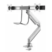 Neomounts Flat Screen Desk Mount 10-32 Clamp/Grommet  Nm-D775Dxsilver