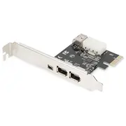 Parveidotājs Digitus  Ieee 1394A Interface Card, Pci express, 4 Port 1X ext. 1394Mini, 2X ext./1x int. Ports Ds-30201-5 4016032442592
