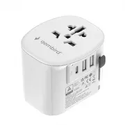 Adapteris Gembird Universal Travel Adapter 15W  Tpa-Eu2A1C15-01-W 8716309134989