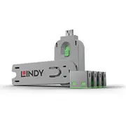 Usb Port Blocker 4Pack/Green 40451 Lindy  4002888404518