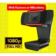 Web Kamera ar mikrofonu, Full Hd 1080P 1920X1080, 2.0 Megapixel, Usb, Melna  Nhc-Webcam2-1080P 3100000867973