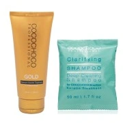 Gold keratīns 100Ml un dziļi attīroscaronais ScaronAmpūns 50Ml