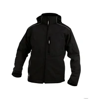 Softshell darba jaka ar kapuci melna 280G/M² Tavira M