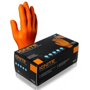 Nitrila cimdi, bez pūdera, Oranži, Ignite, 50Gb, M izm