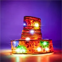 Dekoratīvā Led lente 10M 100Led Ziemassvētku eglīšu lampiņas rotājums daudzkrāsains ar baterijām Kx43522