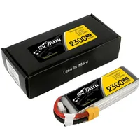 Gens Ace Battery Pack Tattu 2300Mah 11.1V 75C 3S1P Lipo with Xt60 Taa23003S75X6
