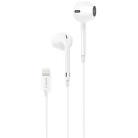 Foneng T28 Wired Earphones, Lightning, with remote Control White Iphone /