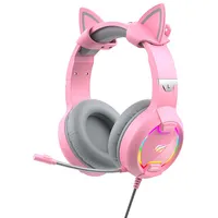 austiņas ar kaķu ausīm Havit Gamenote H2233D Rgb Rozā H2233D-Pink