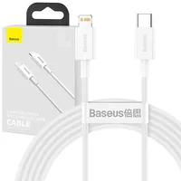 Baseus Superior sērijas Usb-C kabelis līdz Lightning, 20 W, Pd, 2 m Balts Catlys-C02