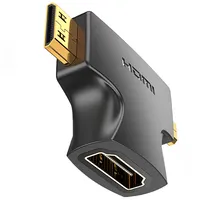 Vention Adapter 2In1 Hdmi to Micro/Mini Agfb0 4K 30Hz Black