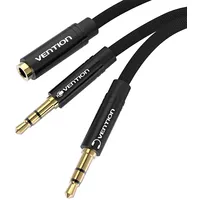 Vention Cable Audio 3.5Mm female to 2X3.5Mm male Bblbf 1M Black