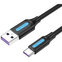 Vention Usb 2.0 A to Usb-C Cable Corbf 5A 1M Black Pvc
