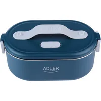 Adler Ad 4505 zils Pārtikas konteiners apsildāms pusdienu kastes komplekts konteinera separatora  karote 0,8L 55W Kx4125