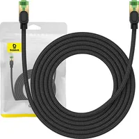 Baseus Braided network cable cat.8 Ethernet Rj45, 40Gbps, 3M Black B0013320C111-04