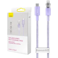 Baseus Fast Charging cable Usb-C to Lightning  Explorer Series 2M, 20W Purple Cats010305