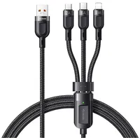 Mcdodo 3In1 Usb to Usb-C / Lightning Micro Cable, Ca-0930, 6A, 1.2M Black