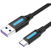 Vention Usb 2.0 A to Usb-C Cable Corbd 5A 0.5M Black Type Pvc