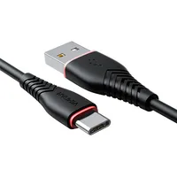 Vipfan Usb to Usb-C cable Anti-Break X01, 3A, 1M Black X01Tc-Black