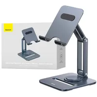 Baseus Desktop Biaxial Foldable Metal Stand For Tablets Space Grey B10431801811-00