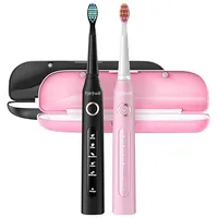 Fairywill Sonic toothbrushes with head set and case Fw-507 Black pink BlackPink