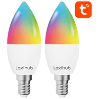 Laxihub Smart Led Bulb Lae14S 2-Pack Wifi Bluetooth Tuya Lae14S2