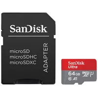 Sandisk Memory card Ultra Android microSDXC 64 Gb 140Mb/S A1 Cl.10 Uhs-I  Adapter Sdsquab-064G-Gn6Ma