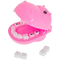 Zobārsta medicīnas komplekts bērniem - nīlzirgs rozā Kx66862