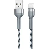Remax Cable Usb-C Jany Alloy, 1M, 2.4A Silver Rc-124A