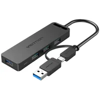 Vention Huib 2In1 Usb-C Interface, 4-Port Usb 3.0 and Power Adapter Chtbb 0.15M