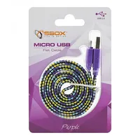 Sbox Usb-Micro Usb 2.0 M/M 1M colorfull blister purple T-Mlx35542