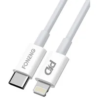 Foneng Usb-C cable for Lighting X31, 3A, 2M White X31-2M Type-C To Iph