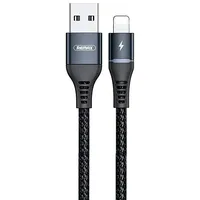 Remax Cable Usb Lightning Colorful Light, 2.4A, 1M Black Rc-152I