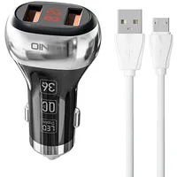 Ldnio C2 2Usb Car charger  Microusb Cable Micro
